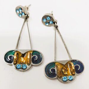 Vintage Earrings with Gemstone Accents